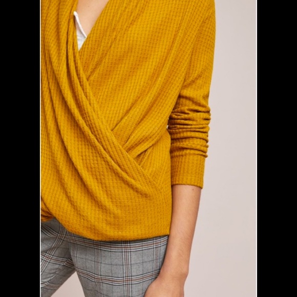 Mustard Anthropologie Woodruff Top - Picture 6 of 6